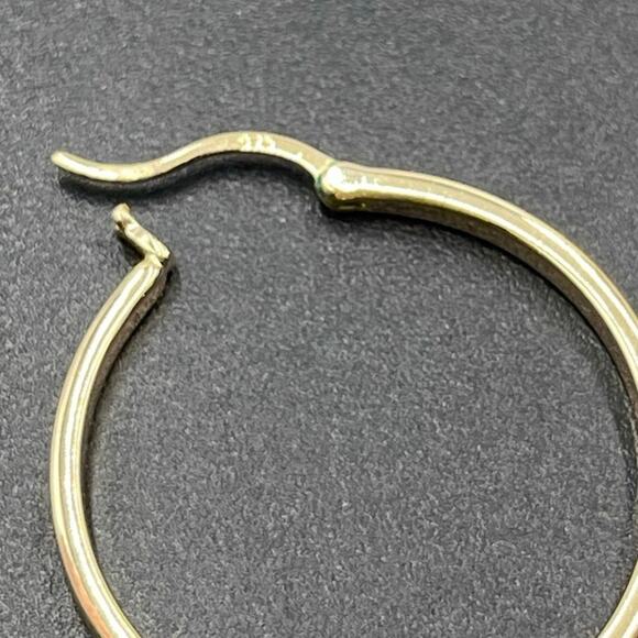 Sterling‎ Silver Vermeil 925 Hoop Pierced Earrings 3mm, 6.1 grams - Picture 6 of 8